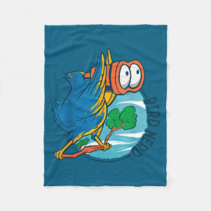 Bird Nerd Funny Bird Watching Birds Lover Ornithol Fleece Blanket