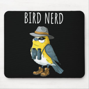 Bird nerd funny birder birdwatcher birdwatching mouse mat