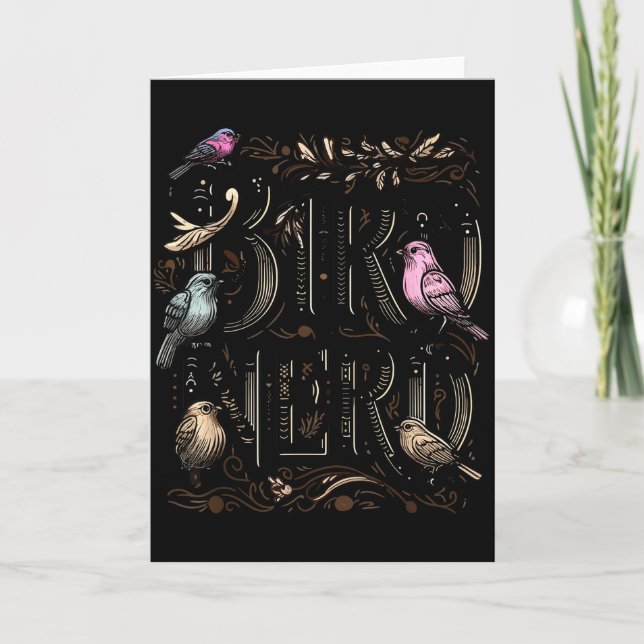 Bird Nerd Funny Birdwatching Birdwatcher Bird Love Card (Front)