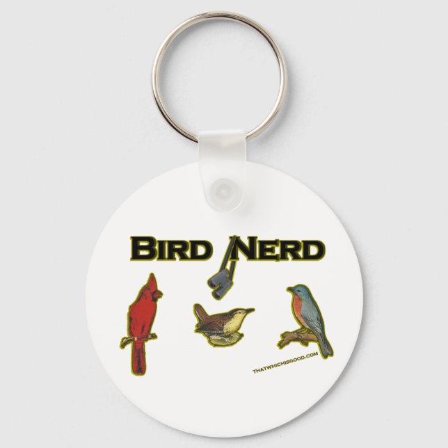 Bird Nerd Key Ring (Front)