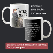 Bird Nerd Mug with Customisable Message