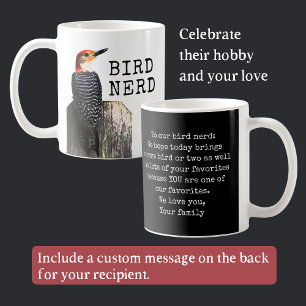 Bird Nerd Mug with Customisable Message