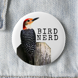 Bird Nerd Red-Bellied Woodpecker  6 Cm Round Badge
