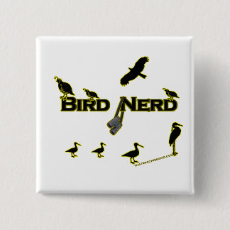 Bird Nerd Silhouette 15 Cm Square Badge