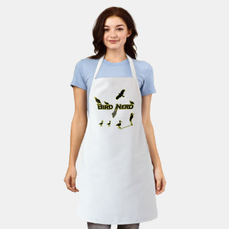Bird Nerd Silhouette  Apron