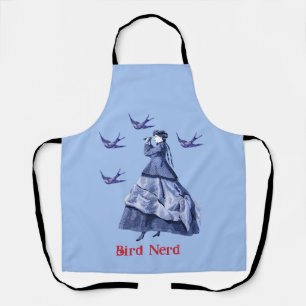Bird Nerd Woman Binoculars Apron
