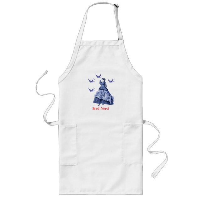 Bird Nerd Woman Binoculars Long Apron (Front)