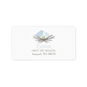 Bird Nest Address Label