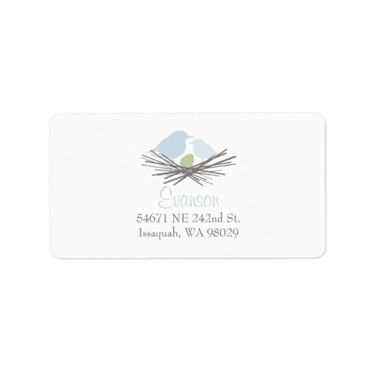 Bird Nest Address Label