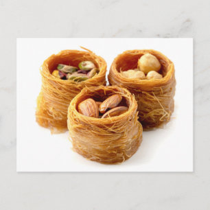 Bird nest baklava postcard