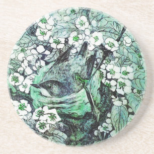 BIRD NEST green Coaster
