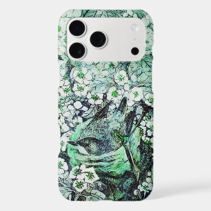 BIRD NEST,TREE WHITE GREEN SPRING FLOWERS Floral