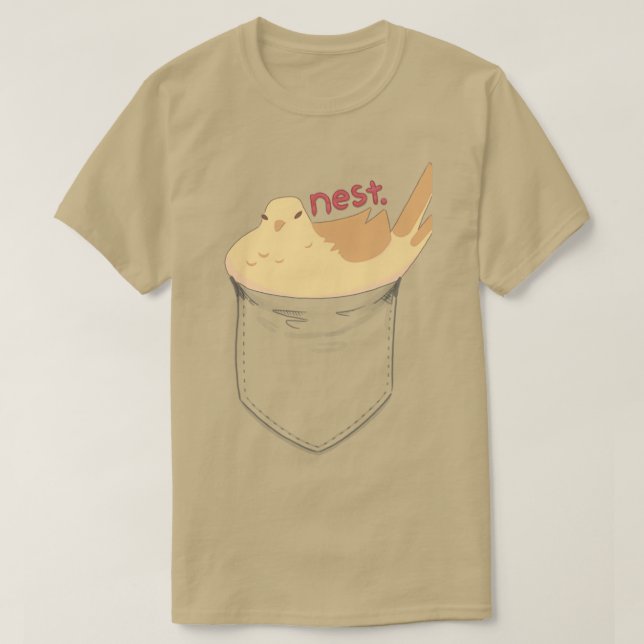 bird nestin in pocket 1 T-Shirt (Design Front)