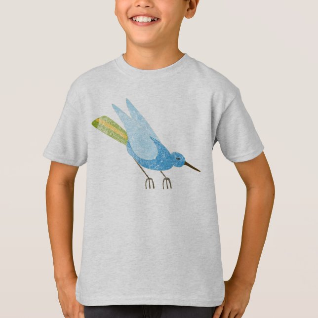 Bird of a Colour (Blue) T-Shirt (Front)