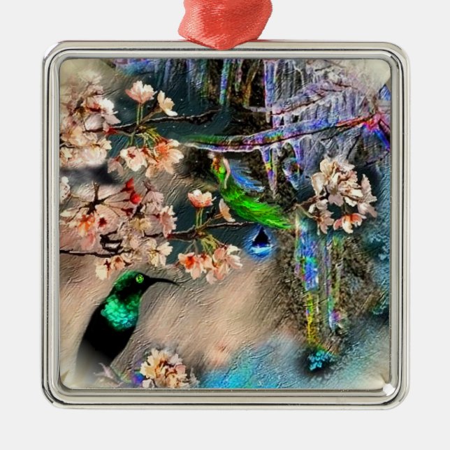 Bird of Equinox Metal Tree Decoration (Front)