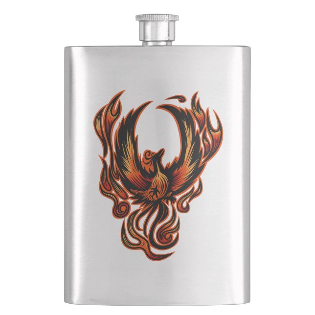Bird Of Fire Hip Flask (Front)