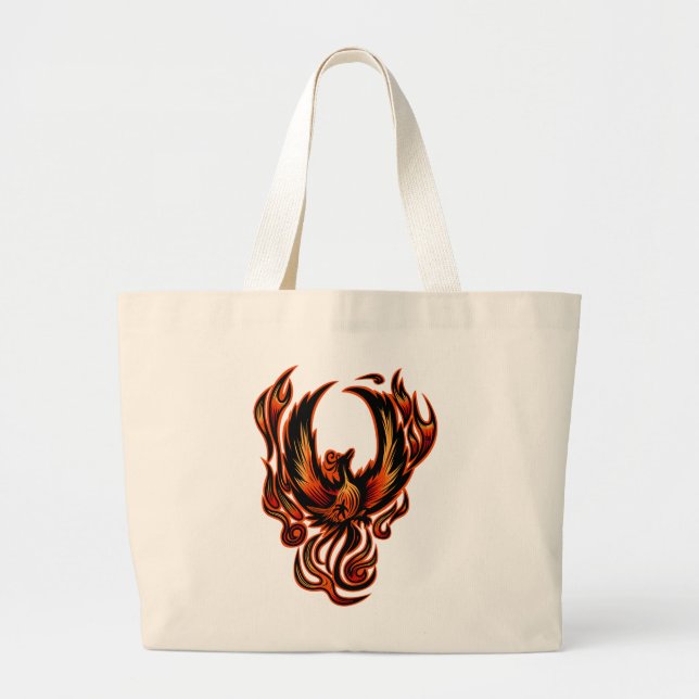 Bird Of Fire Large Tote Bag (Front)