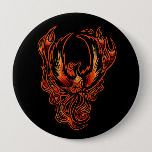 Bird Of Fire Throw Blanket 10 Cm Round Badge