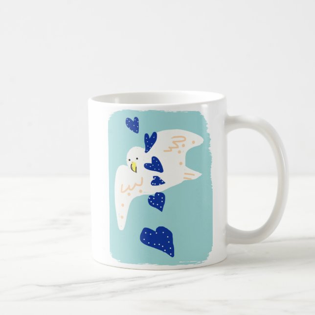 bird of hope_watching bird コーヒーマグカップ coffee mug (Right)