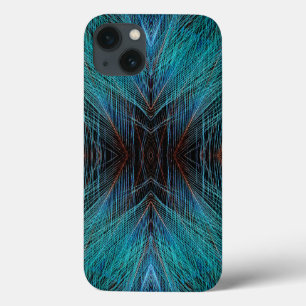 Bird Of Paradies Fractal Feather Design iPhone 13 Case