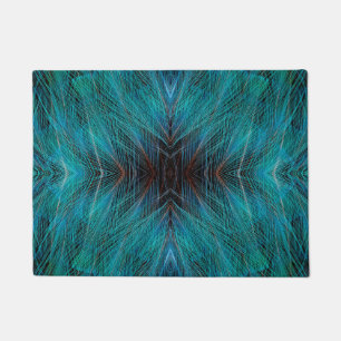 Bird Of Paradies Fractal Feather Design Doormat