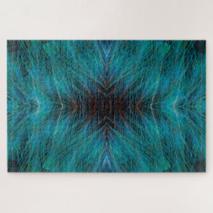 Bird Of Paradies Fractal Feather Design Jigsaw Puzzle