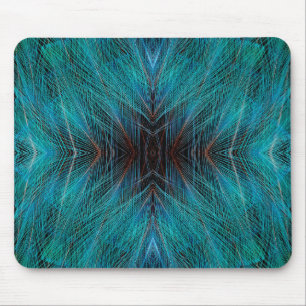 Bird Of Paradies Fractal Feather Design Mouse Mat
