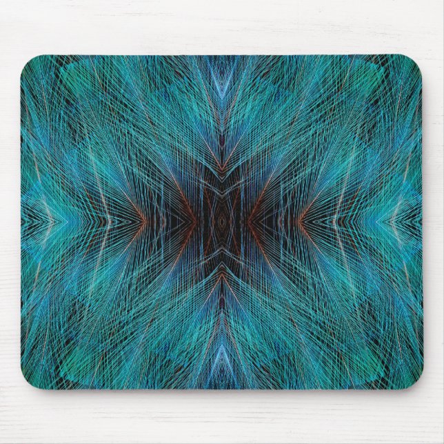 Bird Of Paradies Fractal Feather Design Mouse Mat (Front)