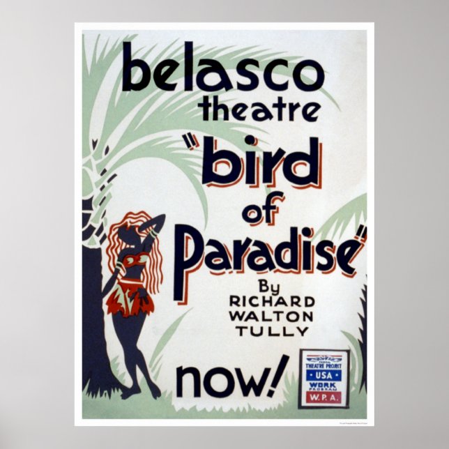 Bird OF Paradise 1939 WPA Poster (Front)
