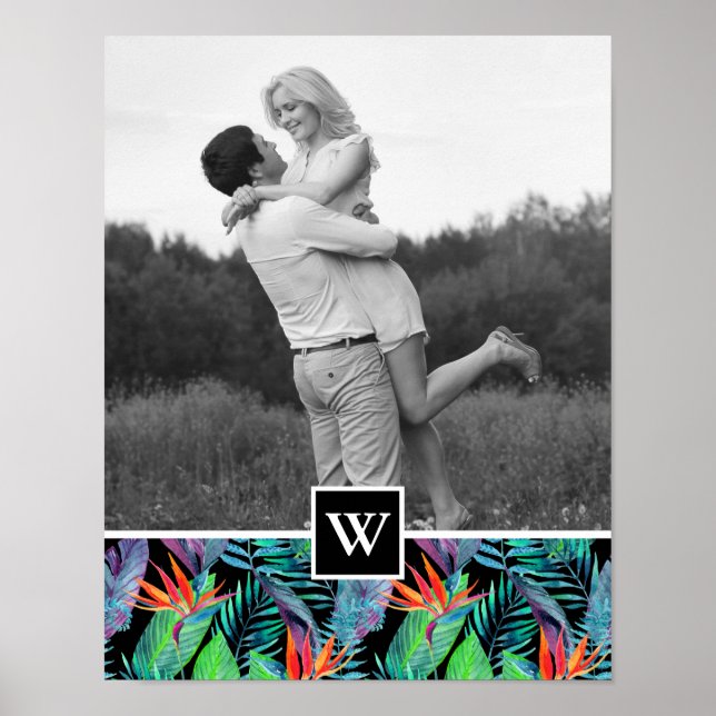 Bird Of Paradise | Add Your Photo & Initial Poster (Front)