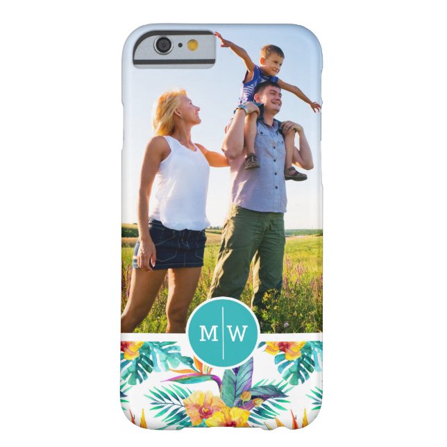 Bird Of Paradise | Add Your Photo & Monogram Case-Mate iPhone Case (Back)