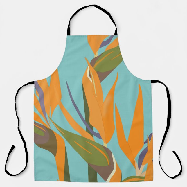 Bird of Paradise Allover Print Apron (Front)