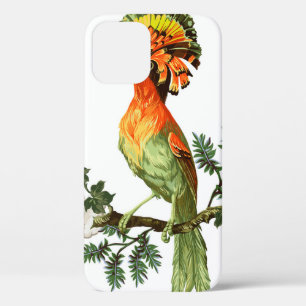 Bird of Paradise and exotic flowers on a white bac iPhone 12 Case