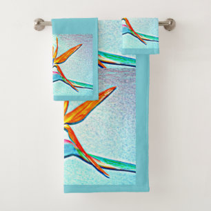 Bird of Paradise Bathroom Towel Set