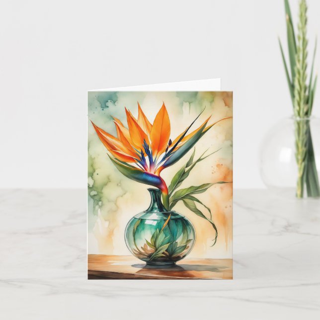 Bird of Paradise Beauty Thank You Card (Front)