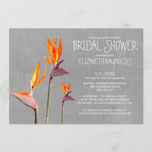 Bird of Paradise Bridal Shower Invitations