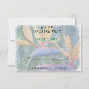 BIRD OF PARADISE CUSTOMIZABLE RSVP CARDS