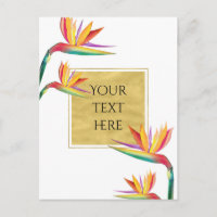 Bird of Paradise Elegant Gold White Wedding