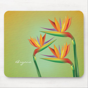 Bird of Paradise Floral Tropical Mouse Pad