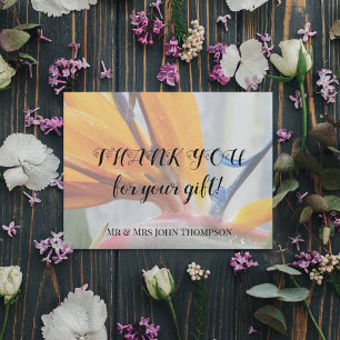Bird of Paradise Floral Wedding Thank You Card