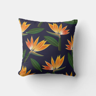 Bird of paradise flower cushion