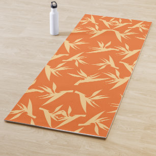 Bird of Paradise Flower Fabric Print Yoga Mat