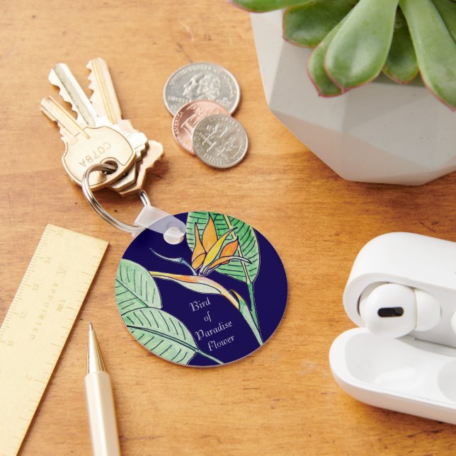 Bird of Paradise Flower  Key Ring (Desk)