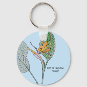 Bird of Paradise Flower Key Ring