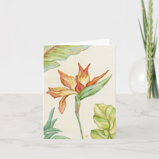 Bird of Paradise Flower Notecard (Front)