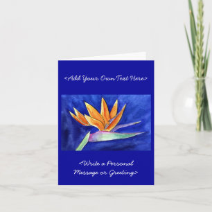 Bird of Paradise Flower Painting Note Cards