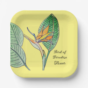 Bird of Paradise Flower Paper Plate