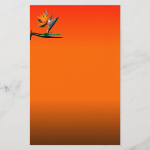 Bird of Paradise Flower Stationery