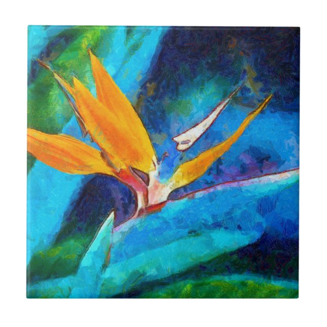 bird of paradise flower tile (Front)