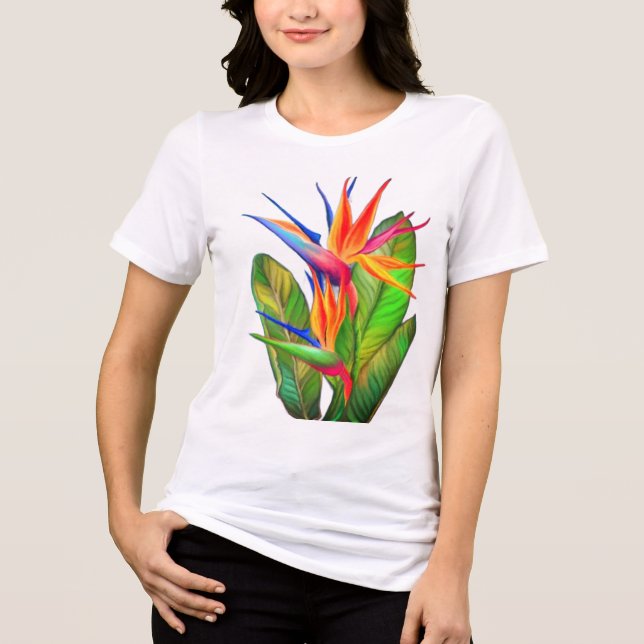 Bird of Paradise Flower Tri-Blend Shirt (Front)